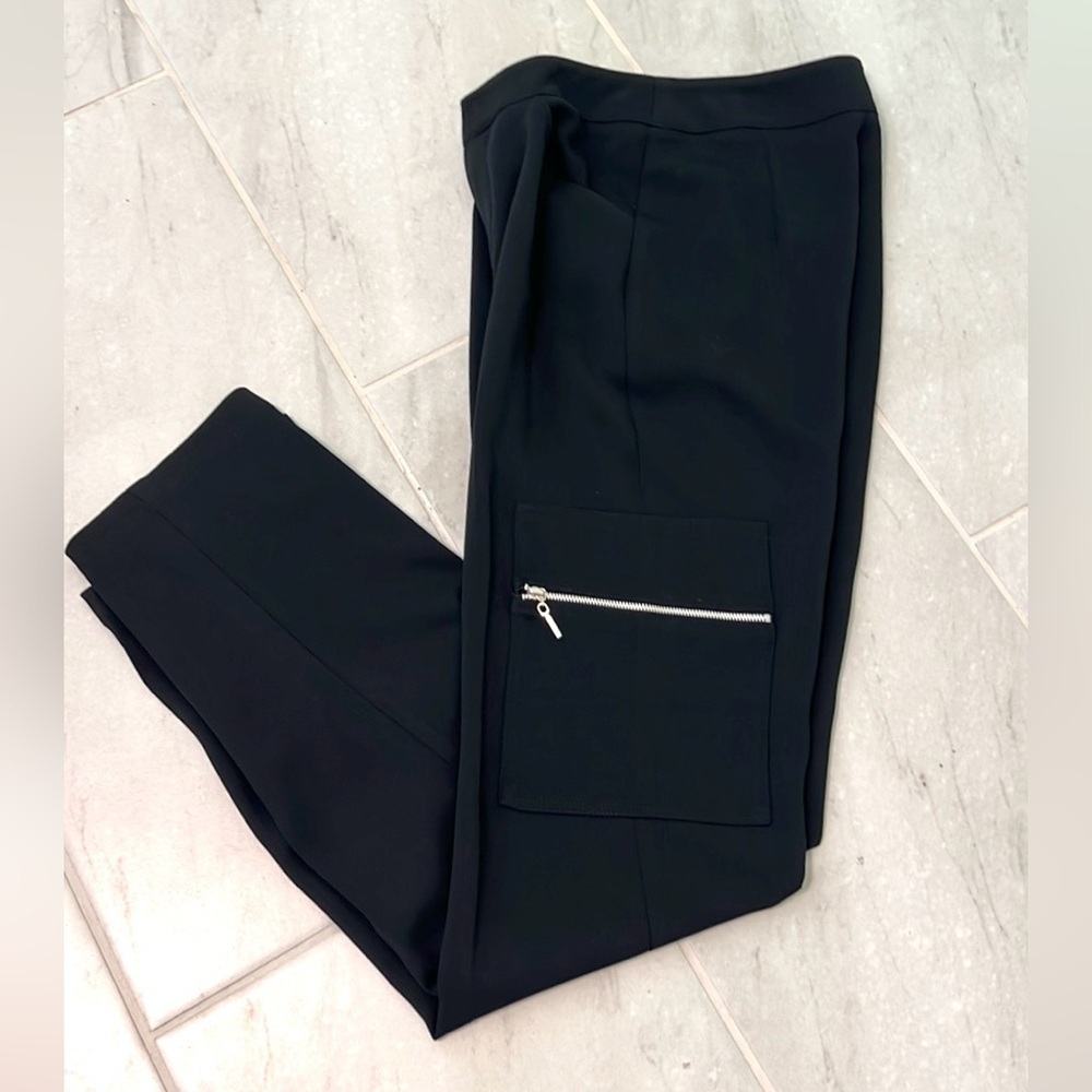 ABS Allen Schwarz,Unique Black Cocktail Utility Pant,Excellent Condition,Size XS